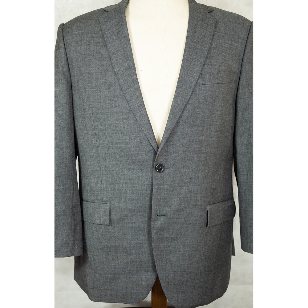 J.Crew Thompson Mens 44R Gray Lightweight Wool Two Button Blazer Sport Coat